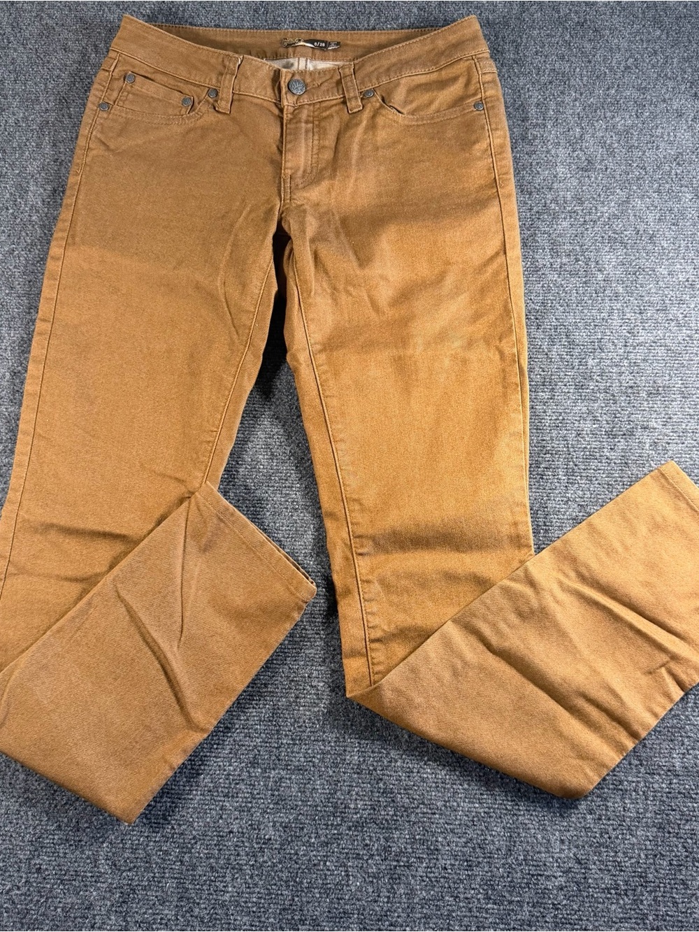 PrAna Kara Jeans Womens 6/26 Brown Low Rise Skinny Stretch 32 Inseam